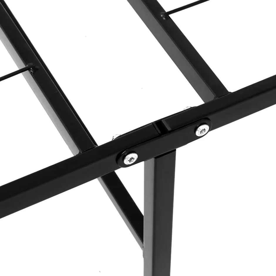 Cheap Baby Direct Artiss Folding Bed Frame Metal Bed Base King Single Size Portable Black