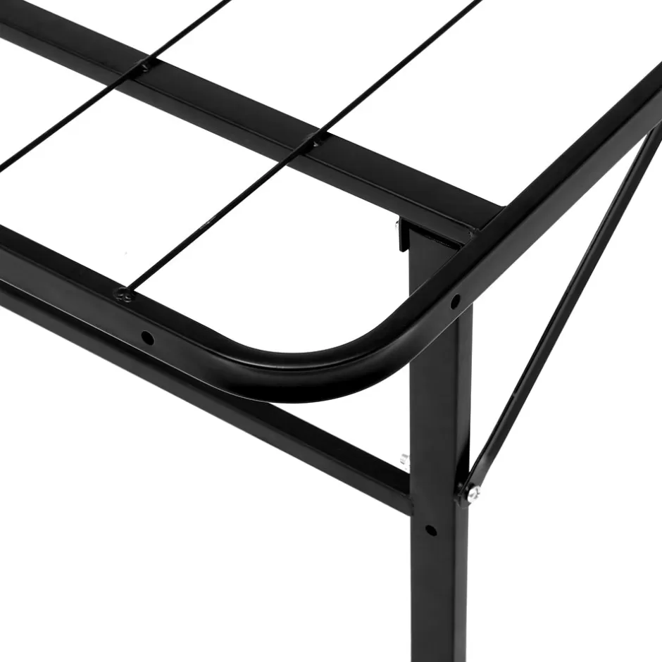 Cheap Baby Direct Artiss Folding Bed Frame Metal Bed Base King Single Size Portable Black