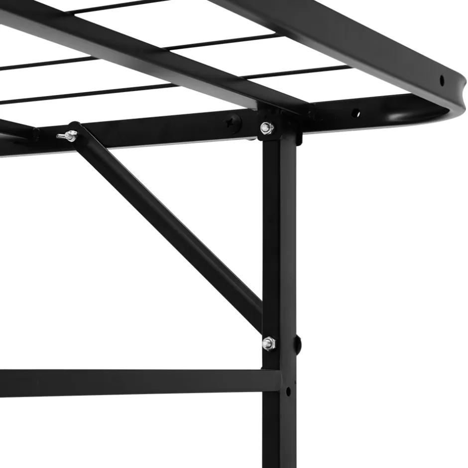 Cheap Baby Direct Artiss Folding Bed Frame Metal Bed Base King Single Size Portable Black