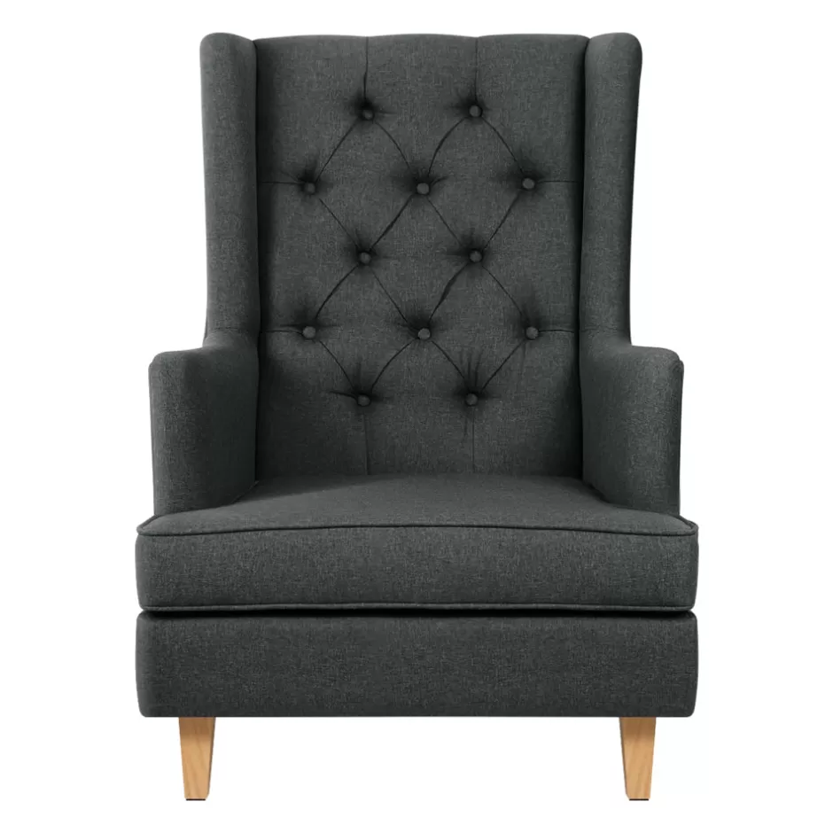 Online Baby Direct Artiss Rocking Armchair Feeding Chair Fabric Armchairs Lounge Recliner Charcoal