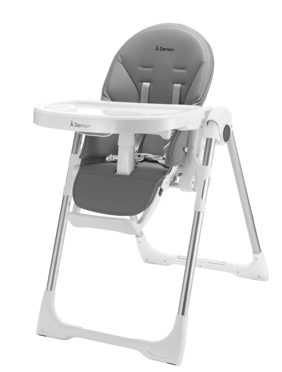 New Baby Direct Ademain 3 in 1 High Chair IceGrey/ChromeFrame