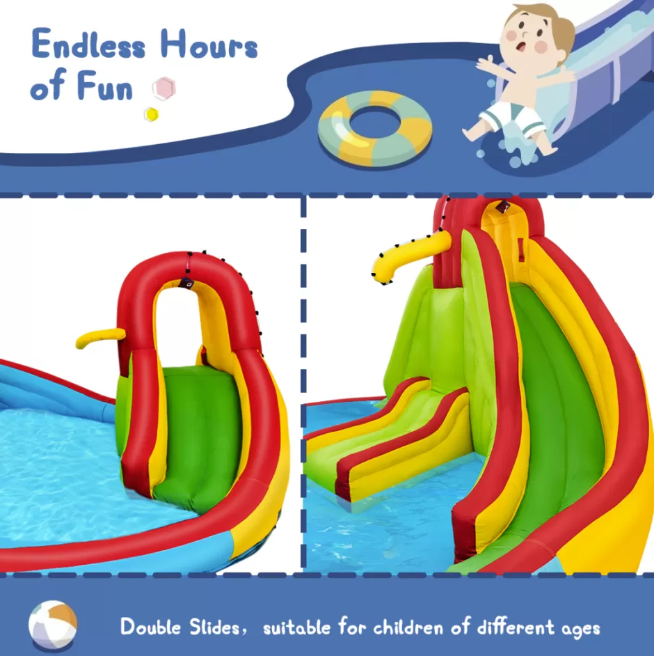 Discount Baby Direct Inflatable Water Slide Jumping Castle with Two Slides Trampoline