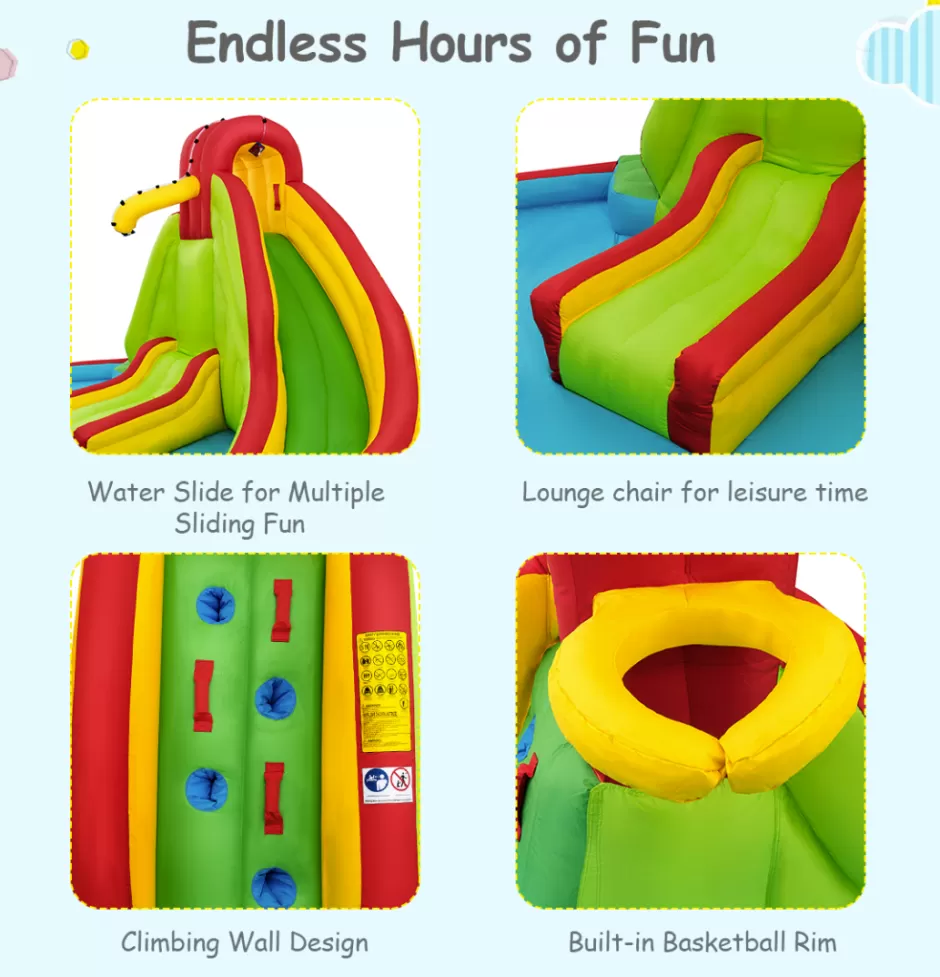 Discount Baby Direct Inflatable Water Slide Jumping Castle with Two Slides Trampoline