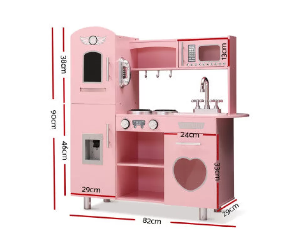 Flash Sale Baby Direct Kids Kitchen Set Pretend Play Food Sets Childrens Utensils Wooden Toy Pink