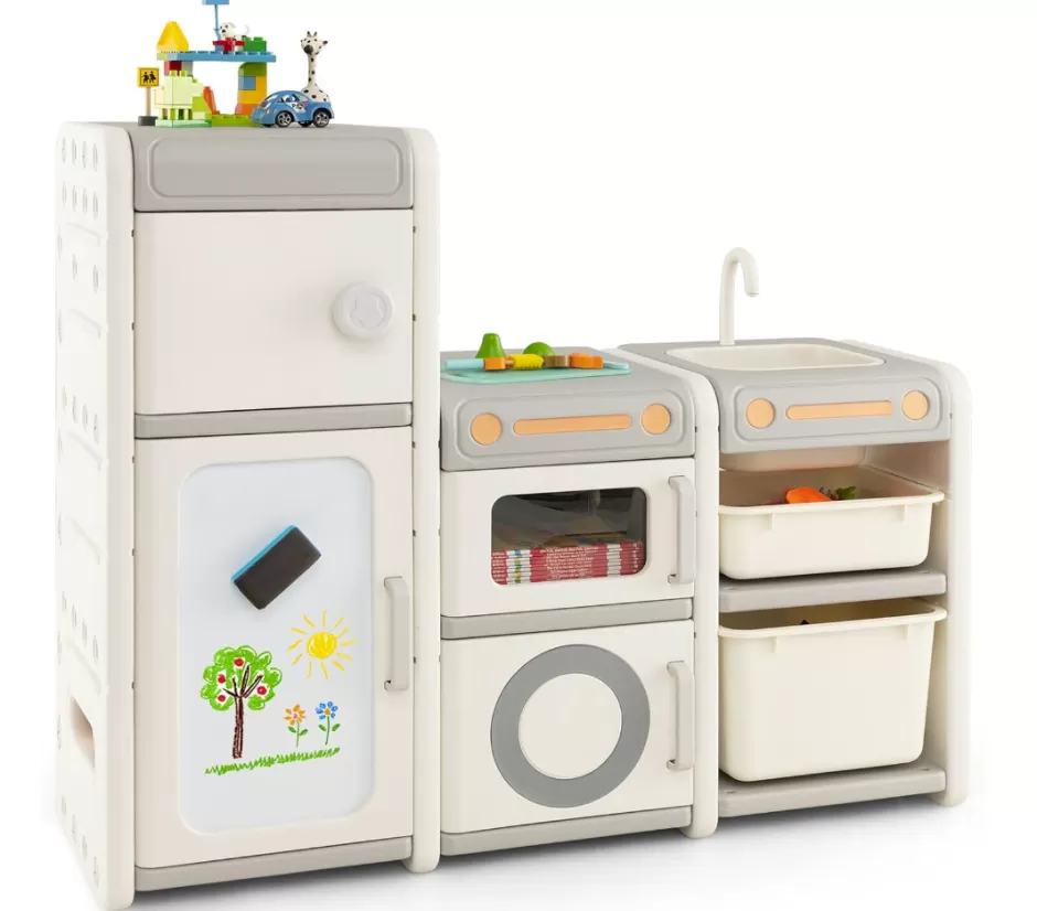 Clearance Baby Direct  Kids Toy Storage Organiser, Toy Chest and Bookshelf w/Magnetic Whiteboard