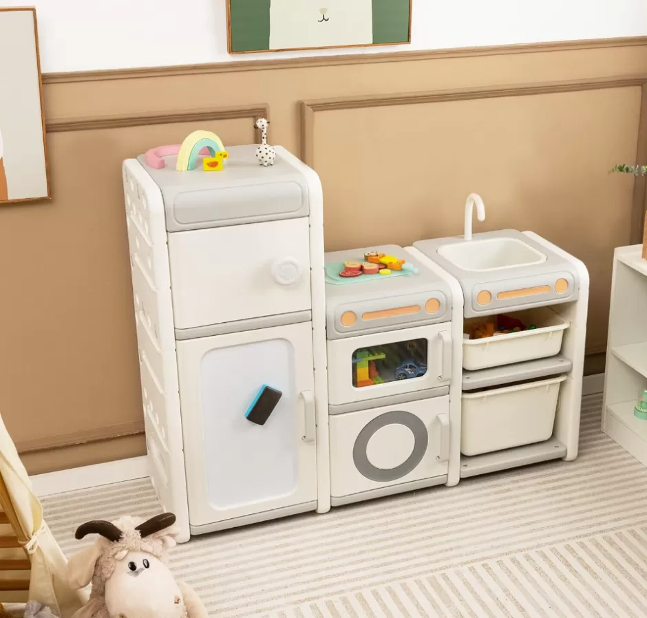 Clearance Baby Direct  Kids Toy Storage Organiser, Toy Chest and Bookshelf w/Magnetic Whiteboard