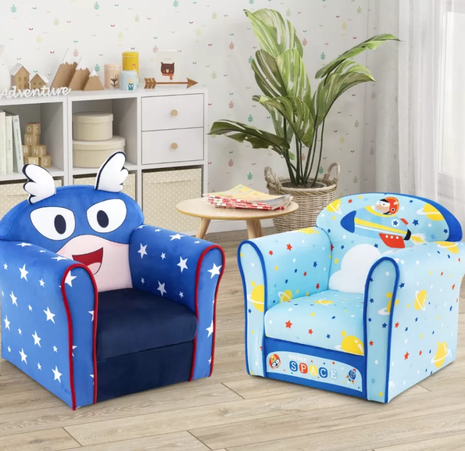 Sale Baby Direct Kids Upholstered Armchair with Cute Cartoon Pattern