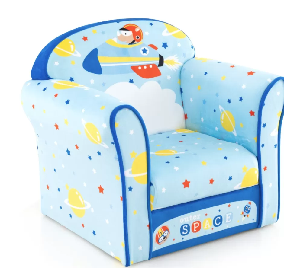 Sale Baby Direct Kids Upholstered Armchair with Cute Cartoon Pattern