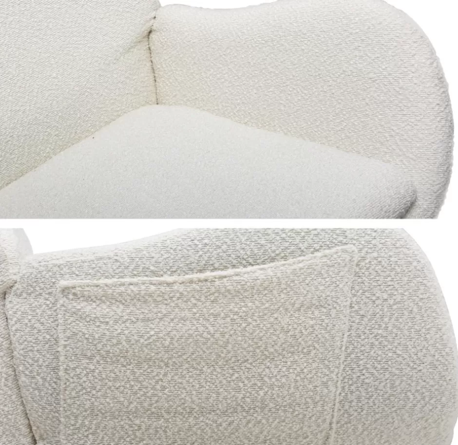 Shop Baby Direct Rocking Armchair Feeding Chair Boucle Fabric Armchairs Lounge Sofa White