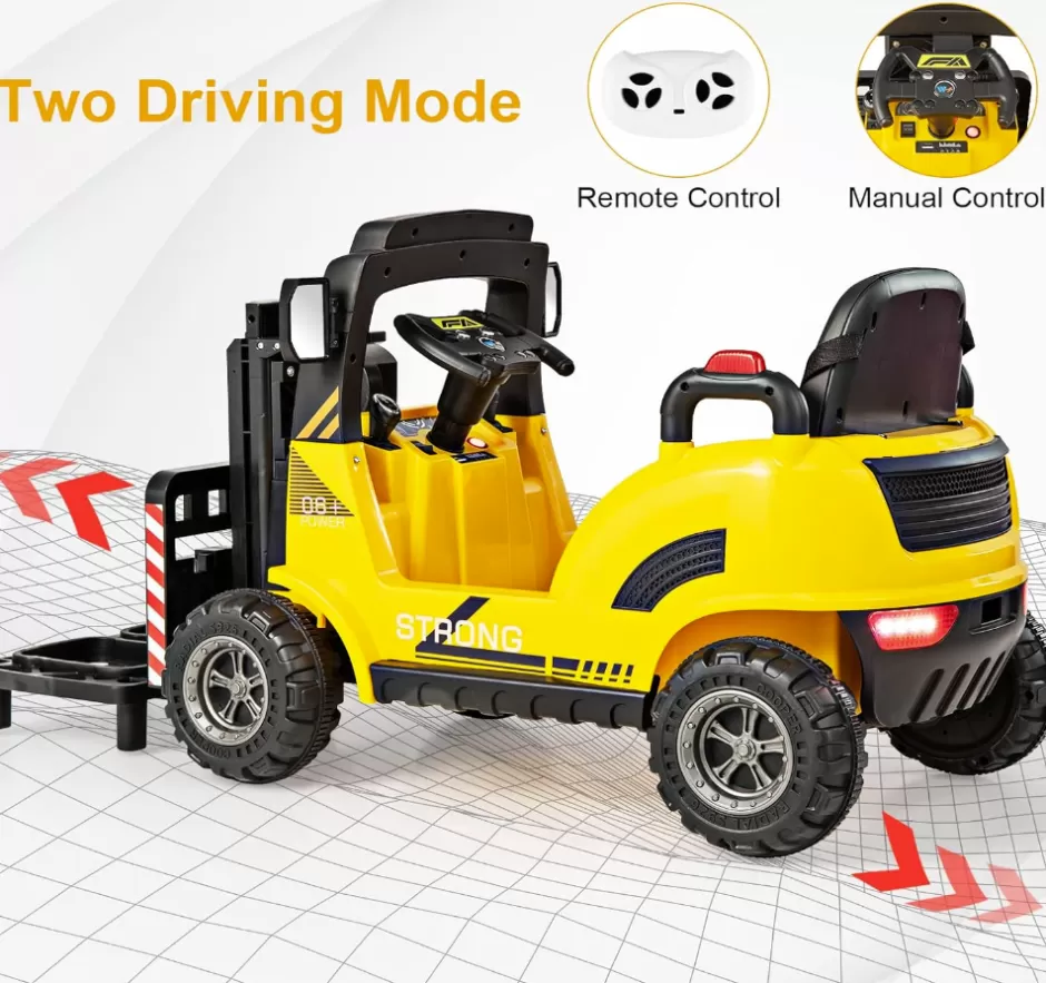 Flash Sale Baby Direct 12V Electric Forklift with Remote Control & Gear Switches