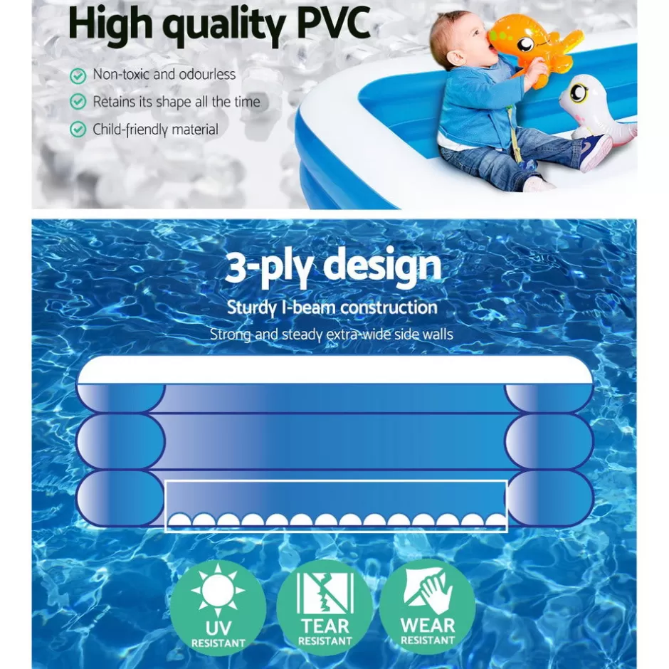 Online Baby Direct Bestway Inflatable Kids Play Pool Swimming Pool Rectangular Family Pools