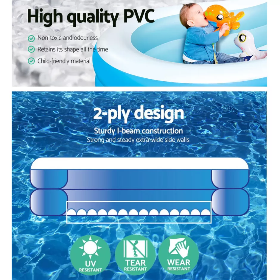Online Baby Direct Bestway Inflatable Kids Pool Swimming Pool Family Pools 2.62m x 1.57m x 46cm