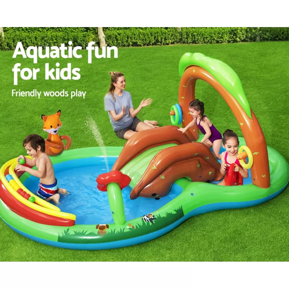 Best Baby Direct Bestway Swimming Pool Above Ground Inflatable Kids Friendly Woods Play Pools