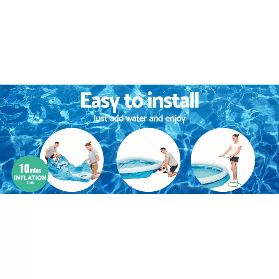 Clearance Baby Direct Bestway Swimming Pool Above Ground Kids Fast Set Pools with Filter Pump 3M