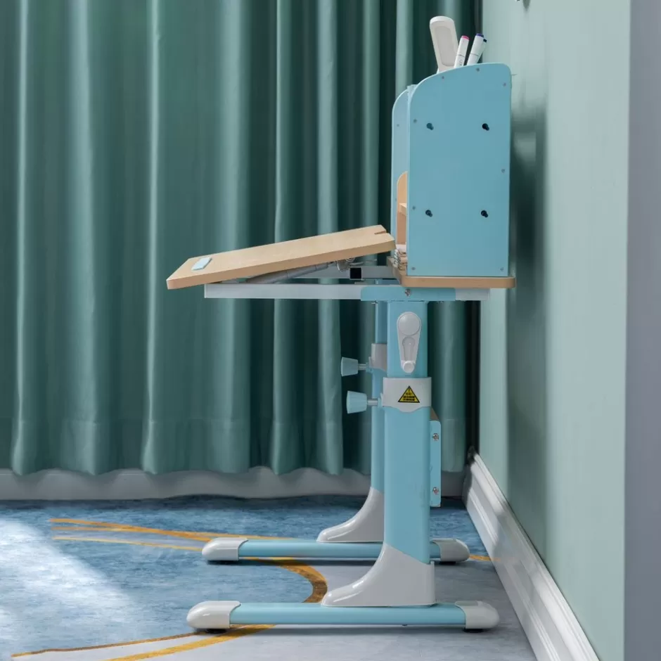 New Baby Direct 80cm Height Adjustable Children Kids Ergonomic Study Desk Only Blue