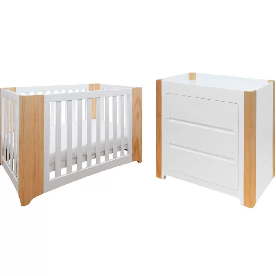 Sale Baby Direct Cocoon Evoluer 4 in 1 Cot & Dresser Package (Mattress & Change Mat Included)