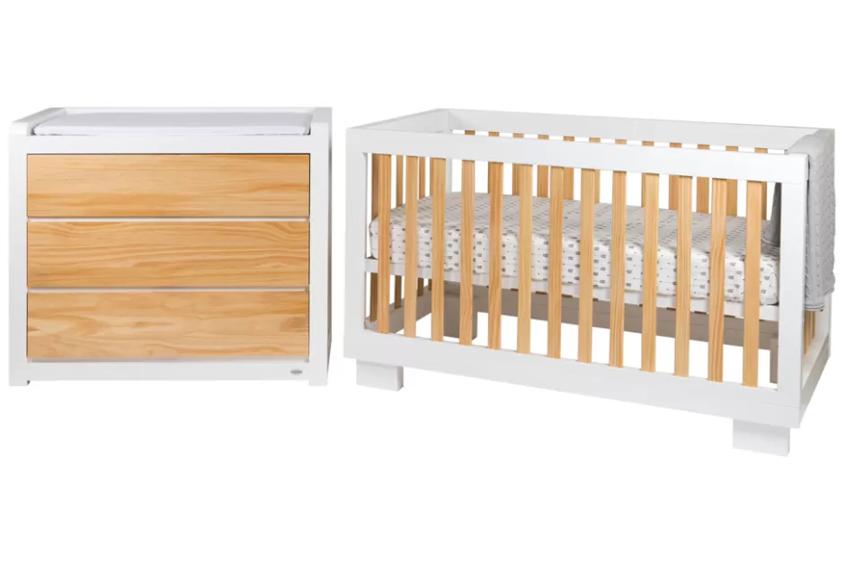 Cheap Baby Direct Cocoon Luxe Cot & Dresser Package (Mattress & Change Mat Included)