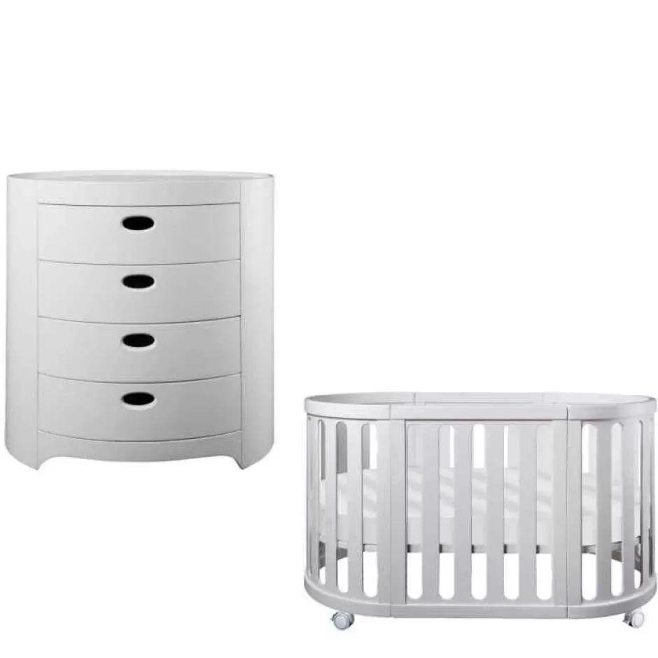 Shop Baby Direct Cocoon Nest Cot + Nest Change Table (mattress and change mat included) - white