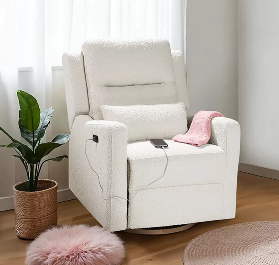 Clearance Baby Direct COCOON RIO Electric Recliner Glider Nursery Chair in Vanilla