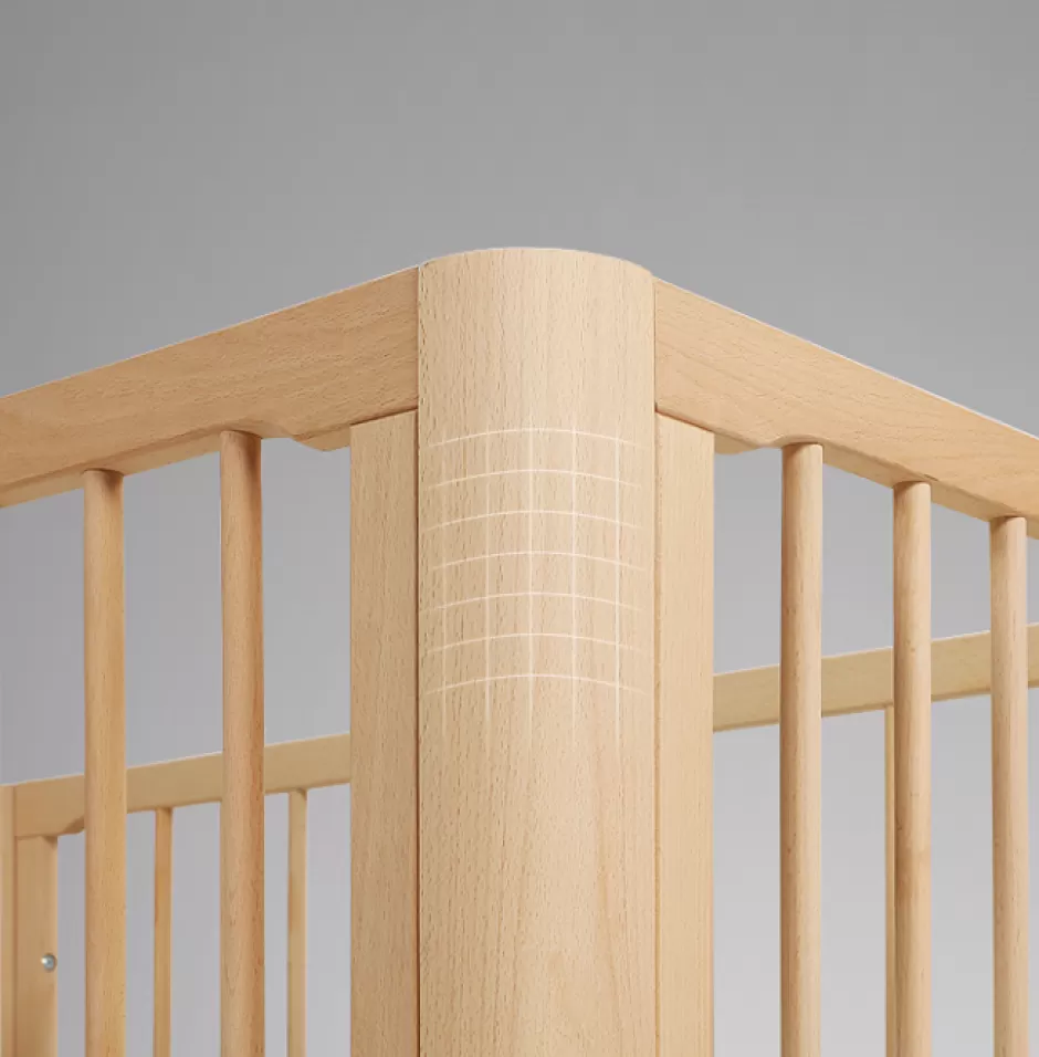 Outlet Baby Direct Ellaboora Baby Cot 4 in 1 Premium Beach Wood With Mattress