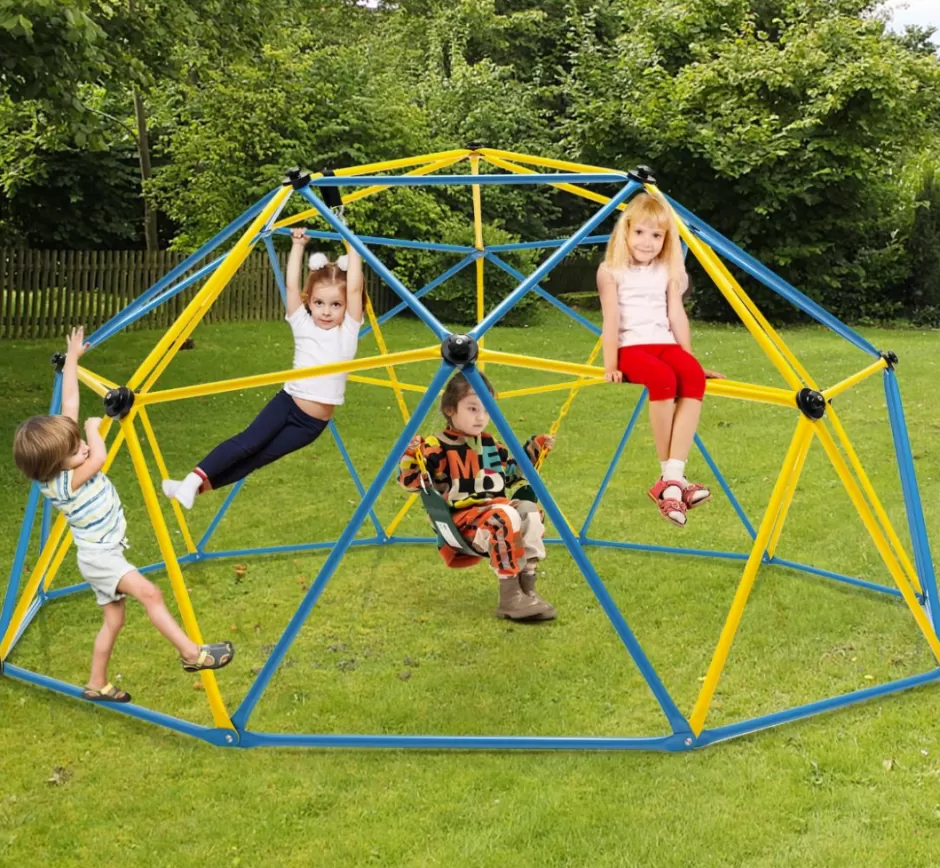 Cheap Baby Direct 10FT Kids Outdoor Climbing Dome with Swing - Jungle Gym Climber