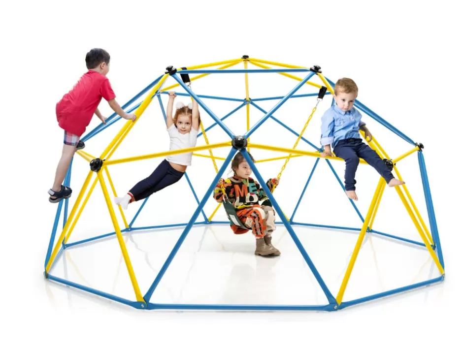 Cheap Baby Direct 10FT Kids Outdoor Climbing Dome with Swing - Jungle Gym Climber