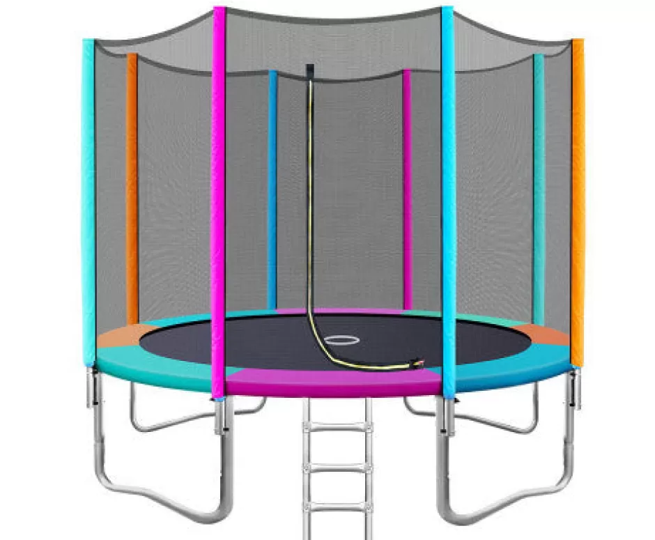 Fashion Baby Direct 10FT Round Trampolines Multi-coloured