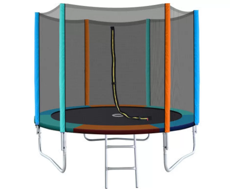 New Baby Direct 8FT Round Trampolines Multi-coloured