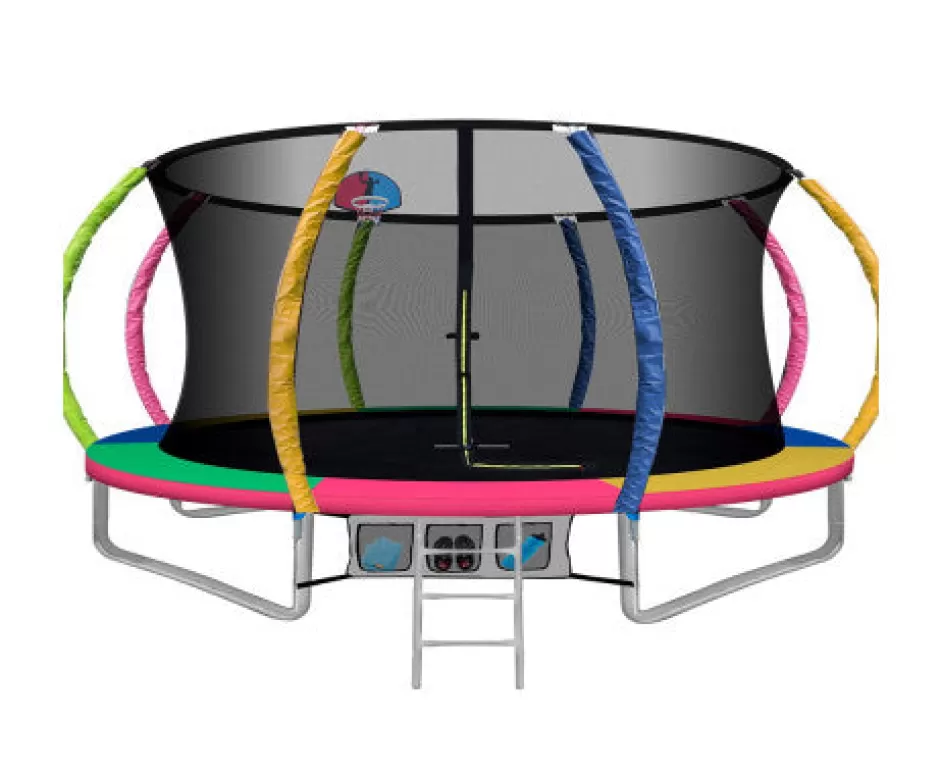 Outlet Baby Direct 14FT Round Trampolines With Basketball Hoop