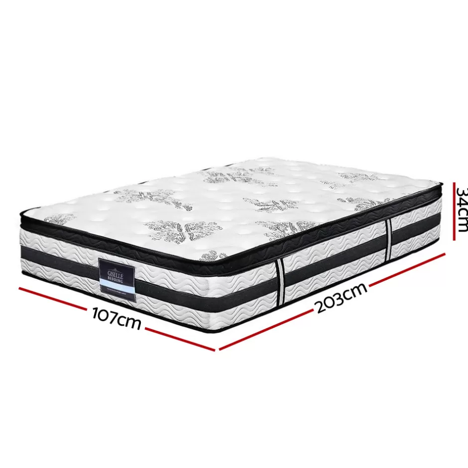 Discount Baby Direct Giselle Bedding Algarve Euro Top Pocket Spring Mattress 34cm Thick King Single