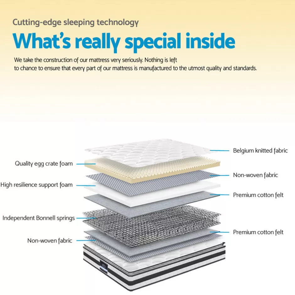 New Baby Direct Giselle Bedding Normay Bonnell Spring Mattress 21cm Thick King Single