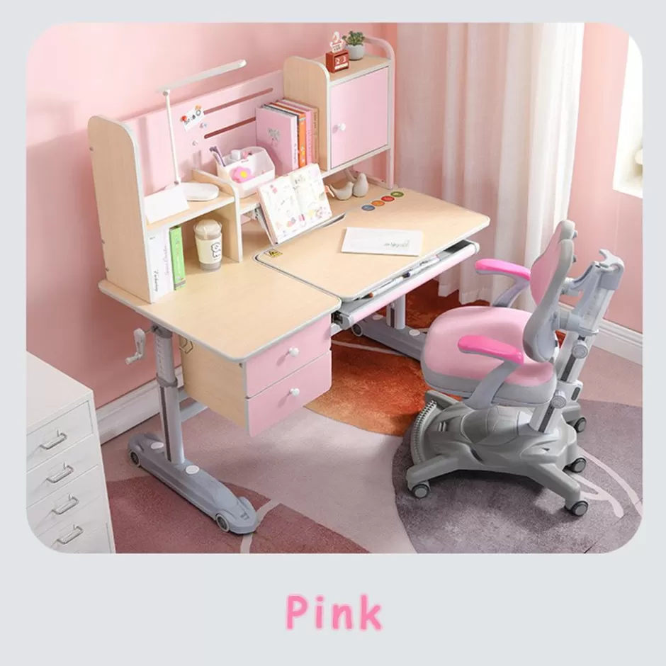 Flash Sale Baby Direct Height Adjustable Children Kids Ergonomic Study Desk Chair Set 120cm Blue Pink AU