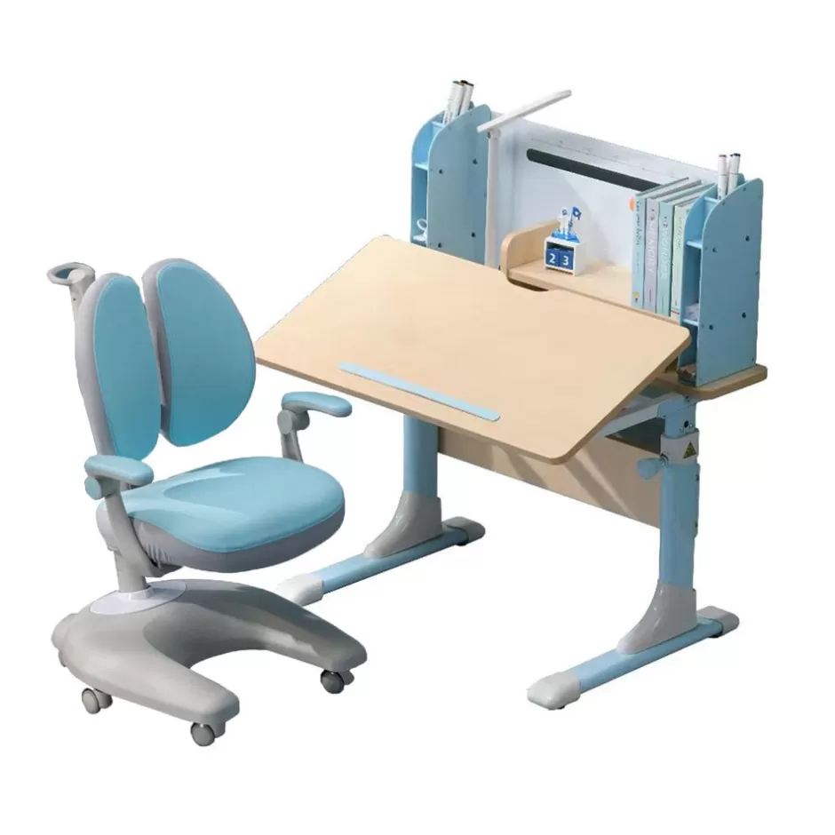 Discount Baby Direct Height Adjustable Children Kids Ergonomic Study Desk 80cm Blue AU