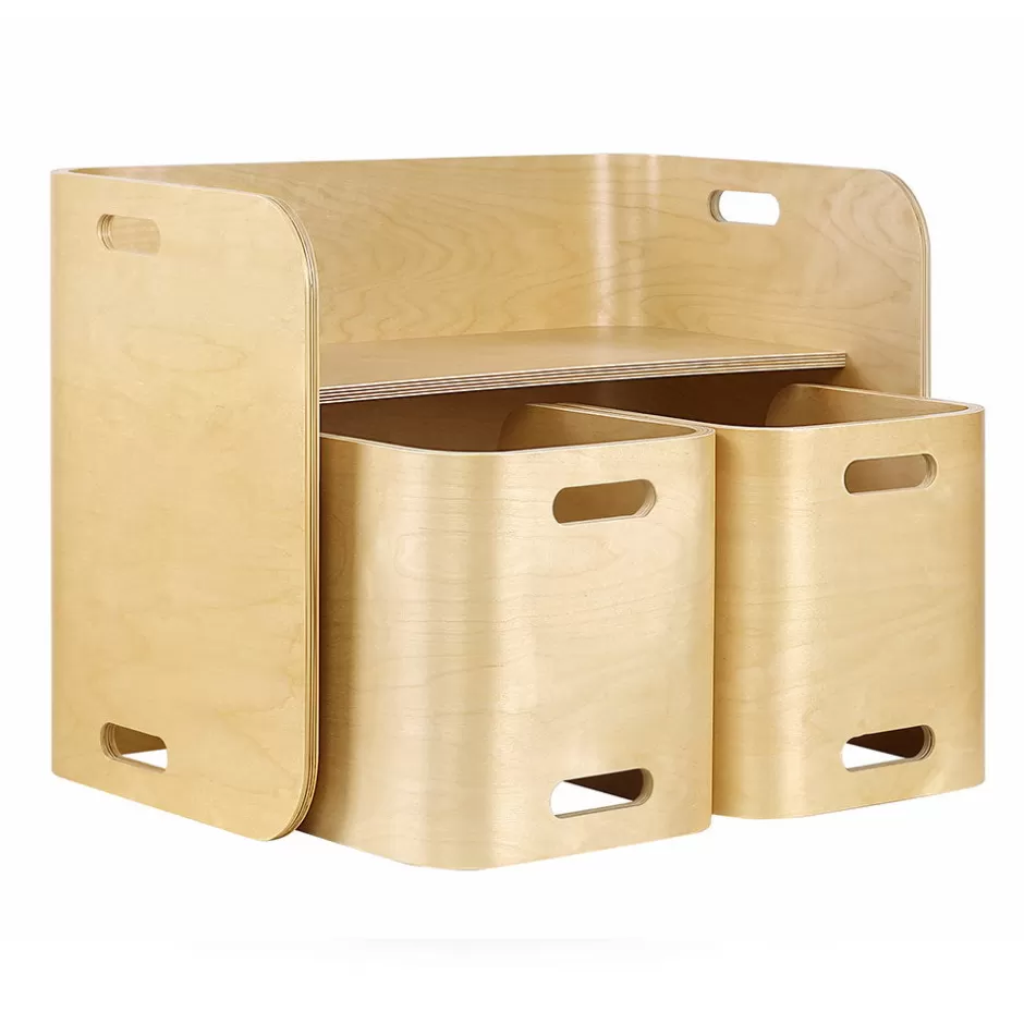 Cheap Baby Direct Keezi 3 PC Nordic Kids Table Chair Set Beige Desk Activity Compact Children