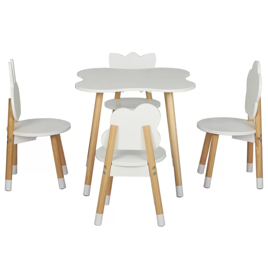 Store Baby Direct Keezi 5 Piece Kids Table and Chairs Set Children Activity Study Play Desk