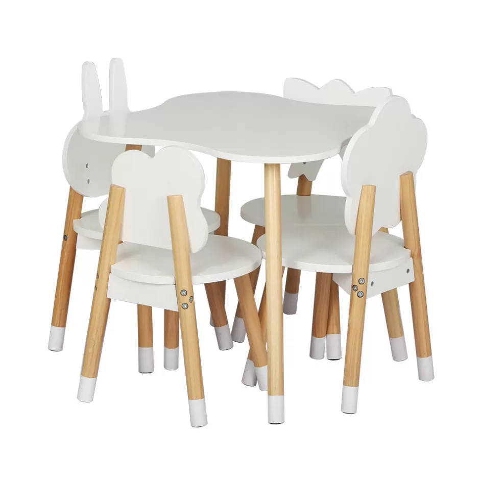 Store Baby Direct Keezi 5 Piece Kids Table and Chairs Set Children Activity Study Play Desk