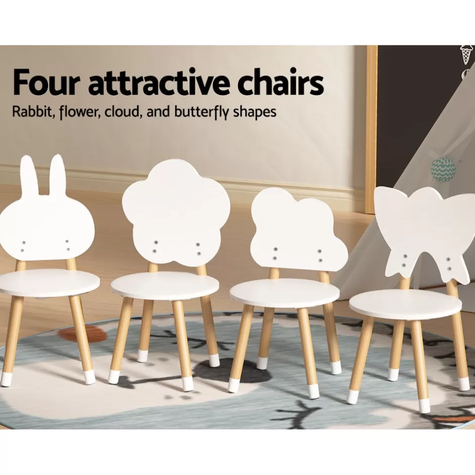 Store Baby Direct Keezi 5 Piece Kids Table and Chairs Set Children Activity Study Play Desk
