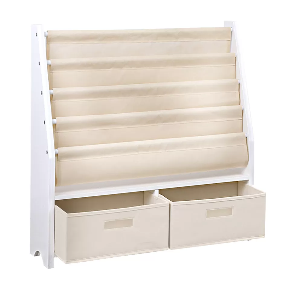 Best Sale Baby Direct Keezi 4 tier Kids Bookshelf Wooden Bookcase Children Toy Organiser Display Rack
