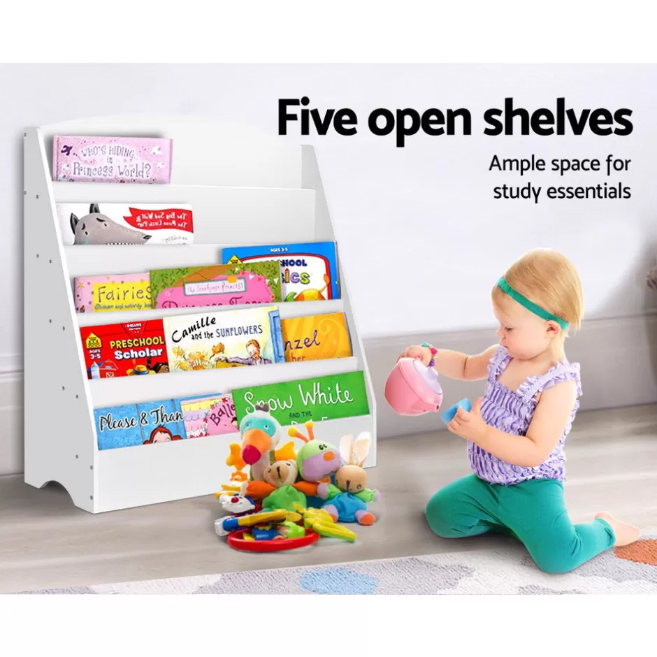 Sale Baby Direct Keezi 5 Tiers Kids Bookshelf Magazine Rack Shelf Organiser Bookcase Display