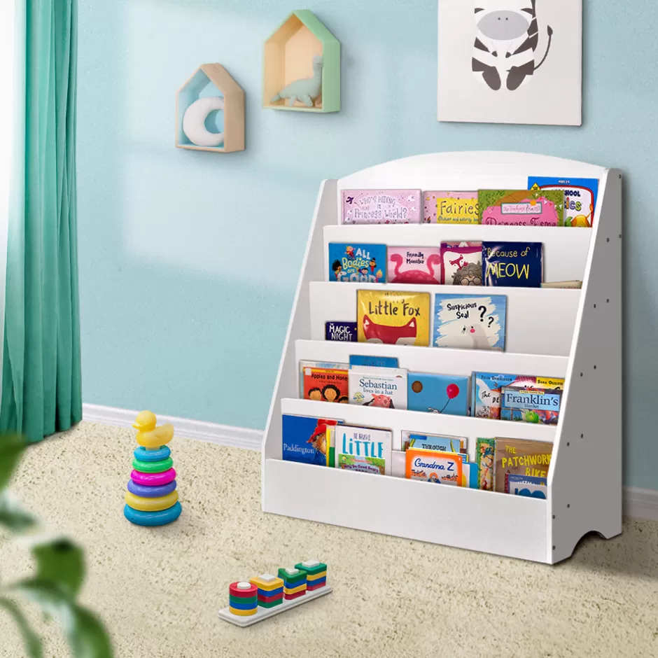 Sale Baby Direct Keezi 5 Tiers Kids Bookshelf Magazine Rack Shelf Organiser Bookcase Display
