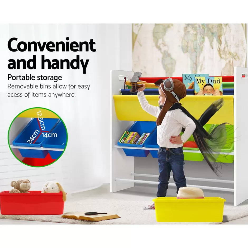 Best Baby Direct Keezi Kids Bookcase Childrens Bookshelf Toy Storage Organizer Display Rack Book