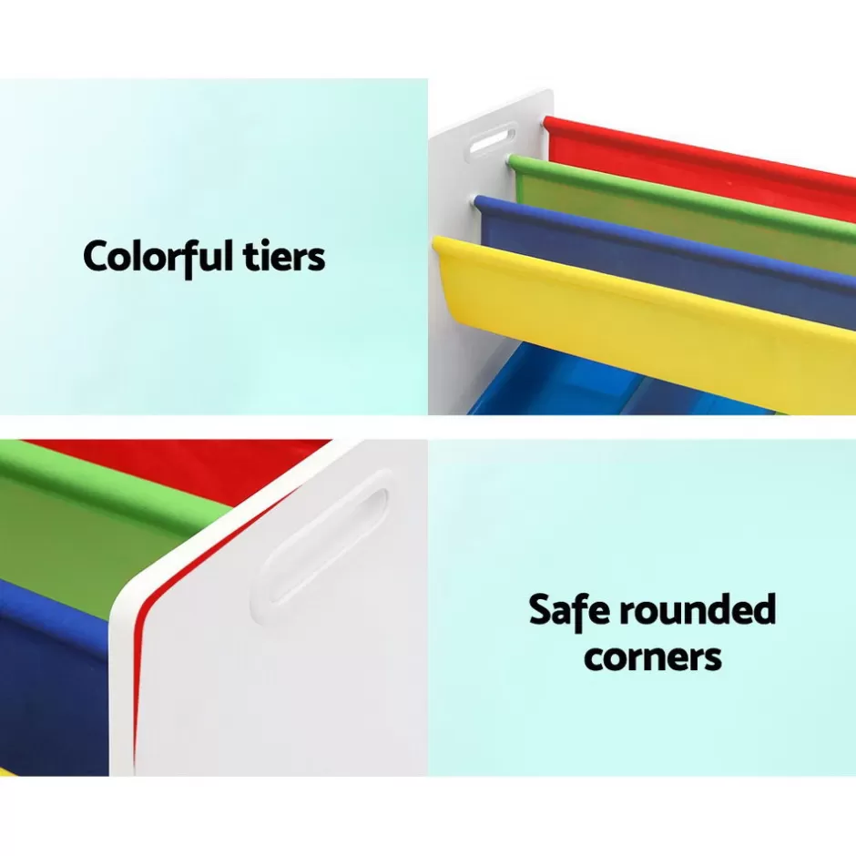 Best Baby Direct Keezi Kids Bookcase Childrens Bookshelf Toy Storage Organizer Display Rack Book
