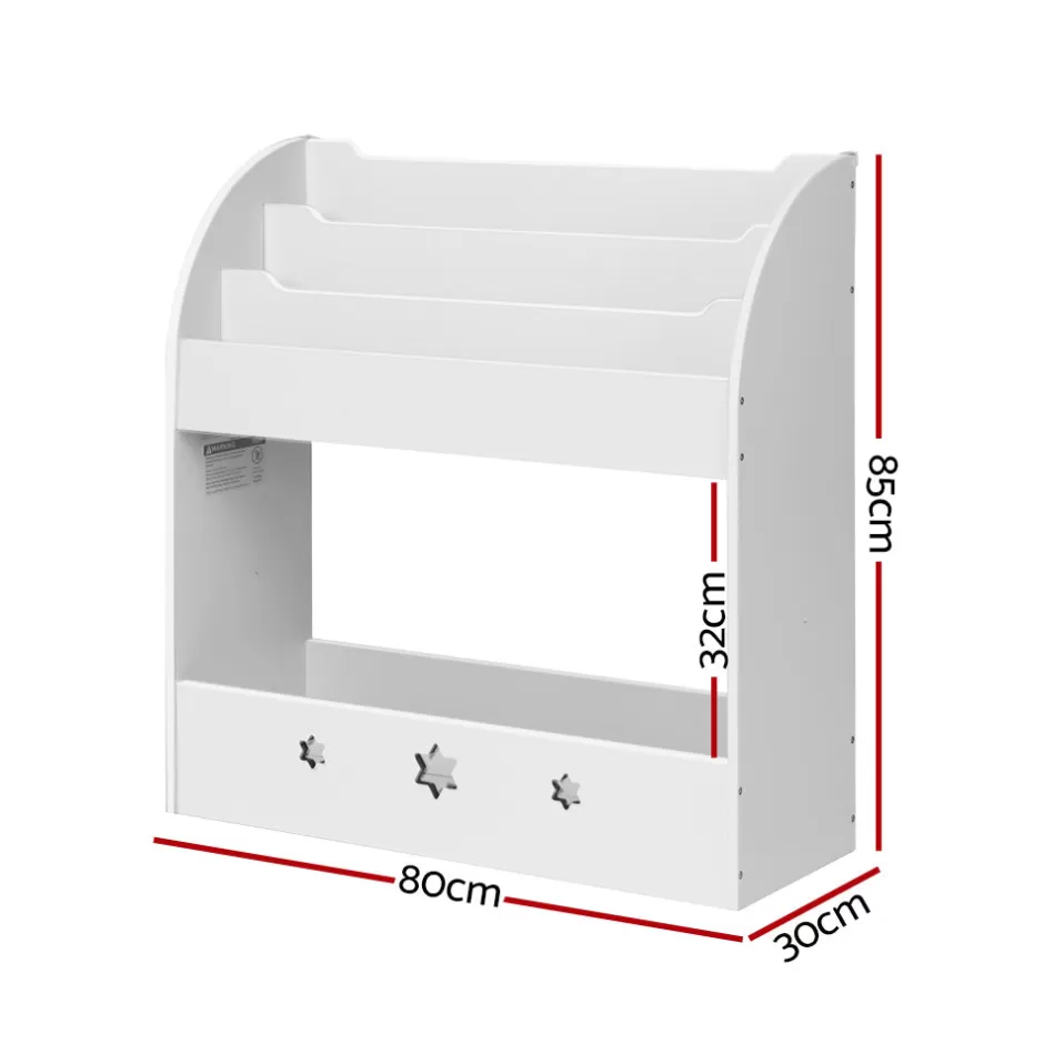 Cheap Baby Direct Keezi Kids Bookshelf Children Toy Storage Magazine Rack Organiser Bookcase White