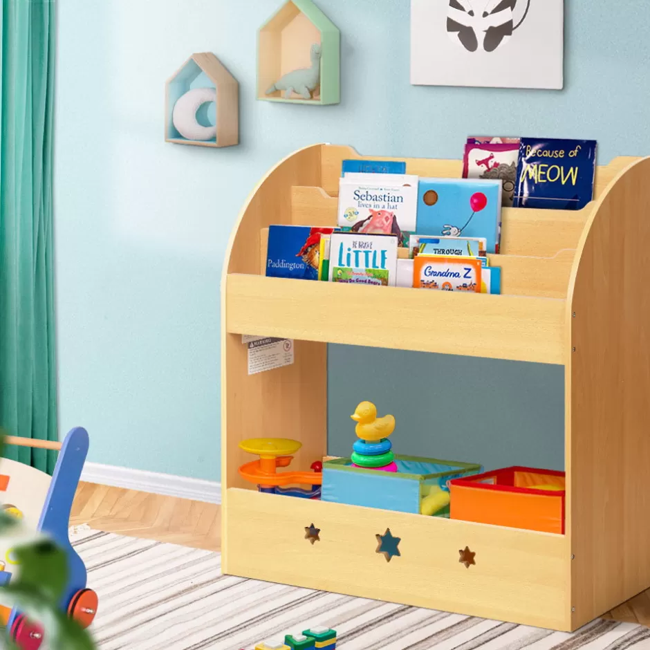 Shop Baby Direct Keezi Kids Bookshelf Children Toys Storage Shelf Rack Organiser Bookcase Display