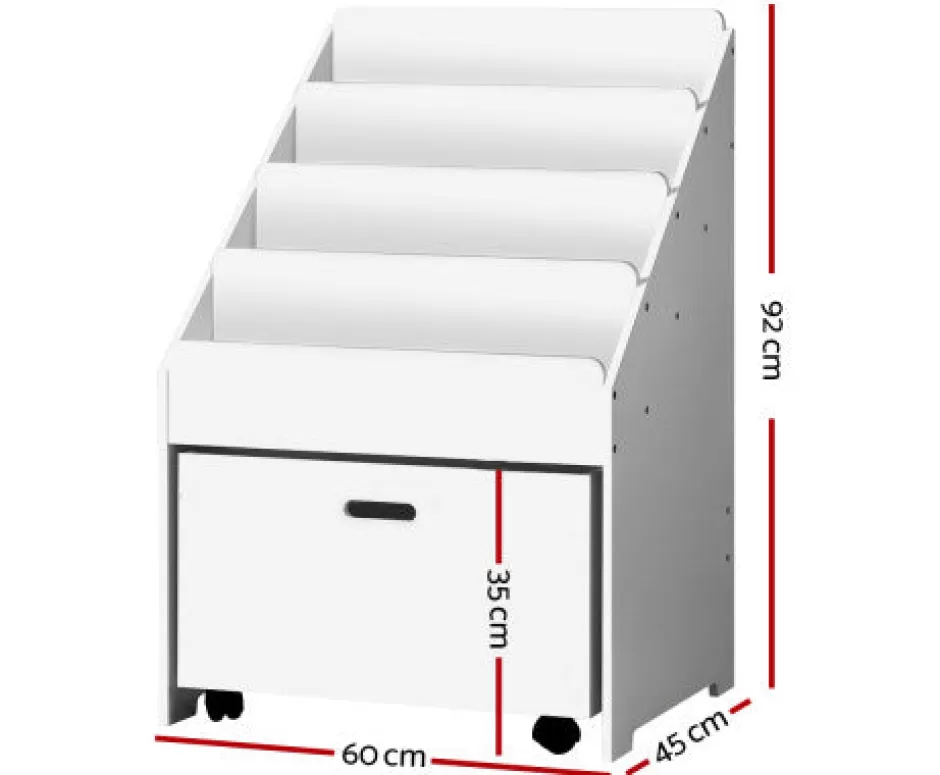 Store Baby Direct Keezi Kids Bookshelf Organiser With Storage