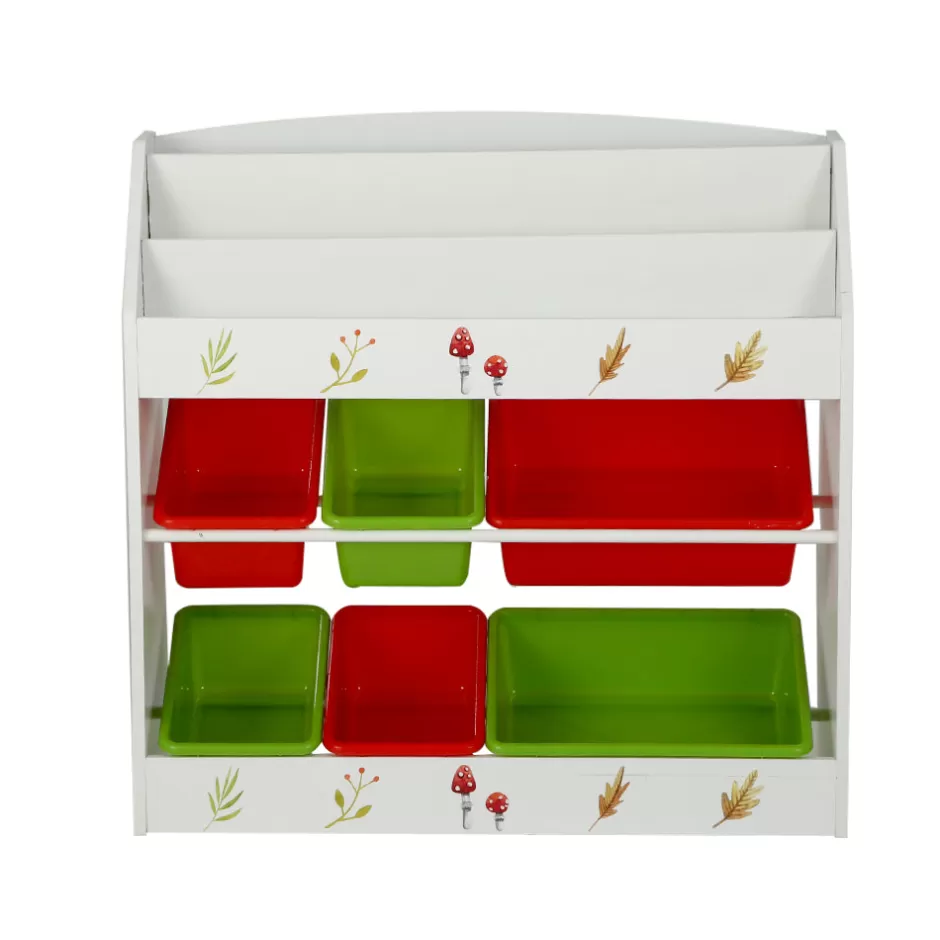 Cheap Baby Direct Keezi Kids Bookshelf Toy Box Organiser Children 6 Bins Display Shelf Storage Box