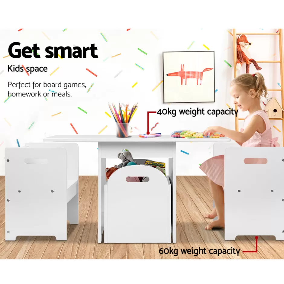 Clearance Baby Direct Keezi Kids Multi-function Table and Chair Hidden Storage Box Toy Activity Desk