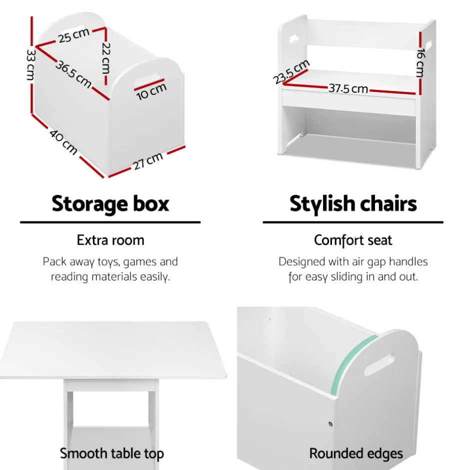 Clearance Baby Direct Keezi Kids Multi-function Table and Chair Hidden Storage Box Toy Activity Desk
