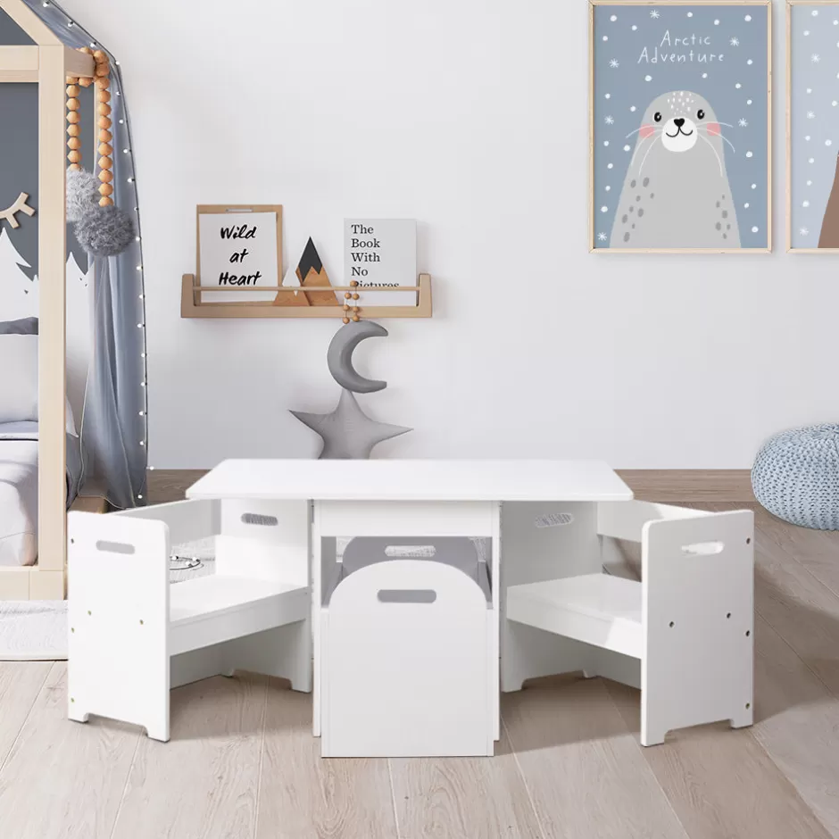 Clearance Baby Direct Keezi Kids Multi-function Table and Chair Hidden Storage Box Toy Activity Desk