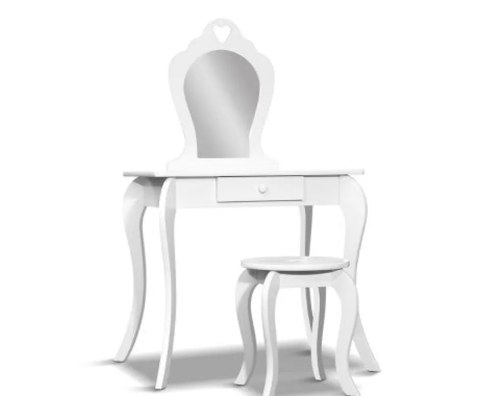 Sale Baby Direct Keezi Kids Princess Vanity Dressing Table & Stool